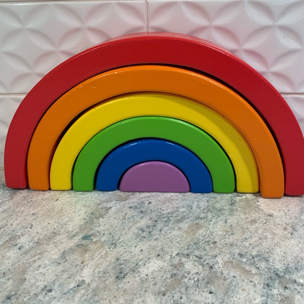 Wooden Rainbow stacking toy